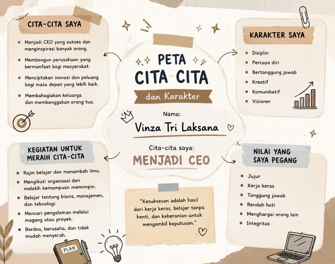 Cover cita-cita dan karakter